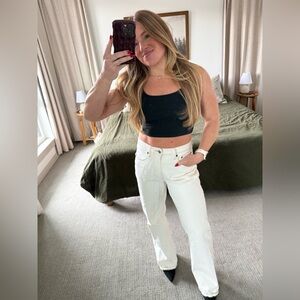 Ivory Abercrombie & Fitch Jeans